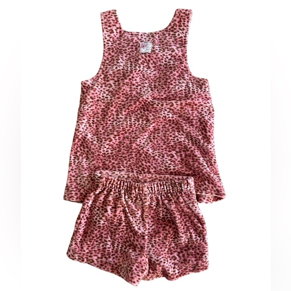 Koala Kids 12 month girls ultra soft thick Pink & Brown leopard tank & skort set - Picture 4 of 5